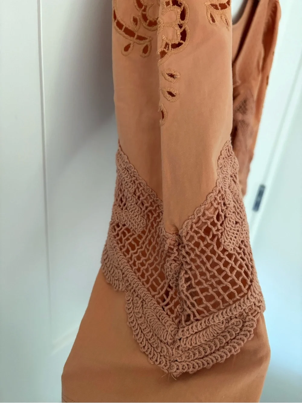 ✨ Free People Brunch Date Top - Peached Copper - Size L ✨